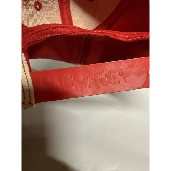 VTG 80s 90s Kansas City Chiefs DeLong Canvas Snapback Hat Red NFL Made USA - Picture 9 of 9